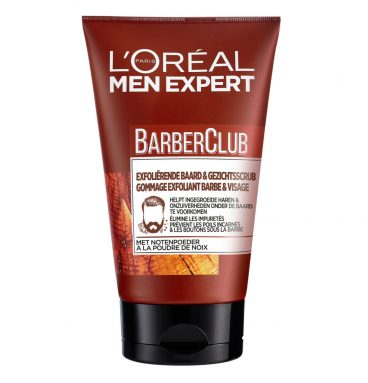 6x L'Oréal Men Expert BarberClub Exfoliërende Baard&Gezichtsscrub 100 ml