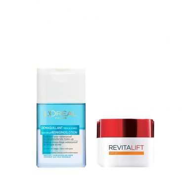 L’Oréal Paris Revitalift SPF30 Dagcrème&Make-Up Remover Pakket