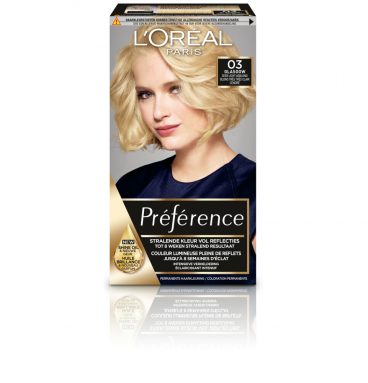 3x L'Oréal Preference Haarkleuring 03 Glasgow - Asblond