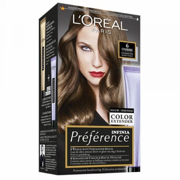 3x L'Oréal Preference Haarkleuring 06 Ombrie - Donkerblond