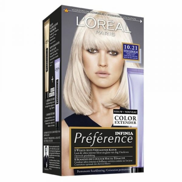 3x L'Oréal Preference Haarkleuring 10.21 Stockholm - Extra Licht Parelmoer Asblond