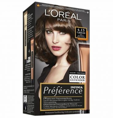 3x L'Oréal Preference Haarkleuring 4.15 Caracas - Diep Kastanjebruin