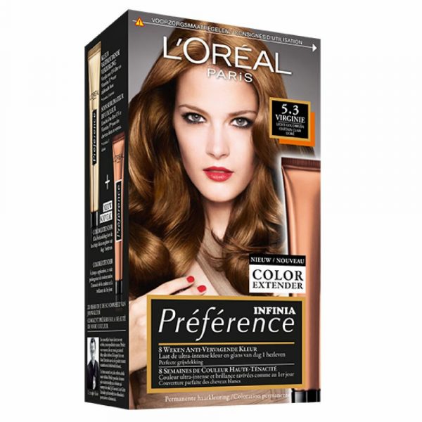 3x L'Oréal Preference Haarkleuring 5.3 Virginie - Licht Goudbruin