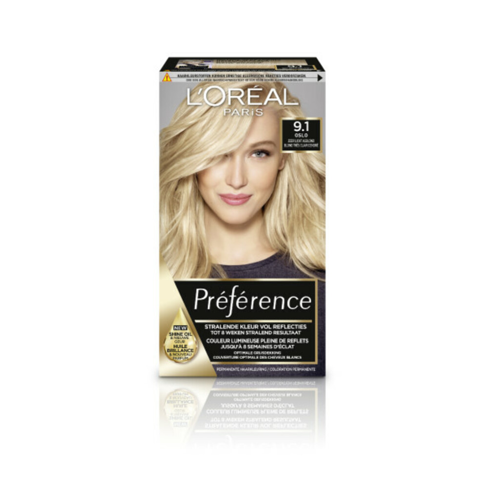 3x L'Oréal Preference Haarkleuring 9.1 Viking - Zeer Licht Asblond