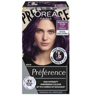 6x L'Oréal Preference Vivids Haarkleuring 3.161 Magnetic Plum