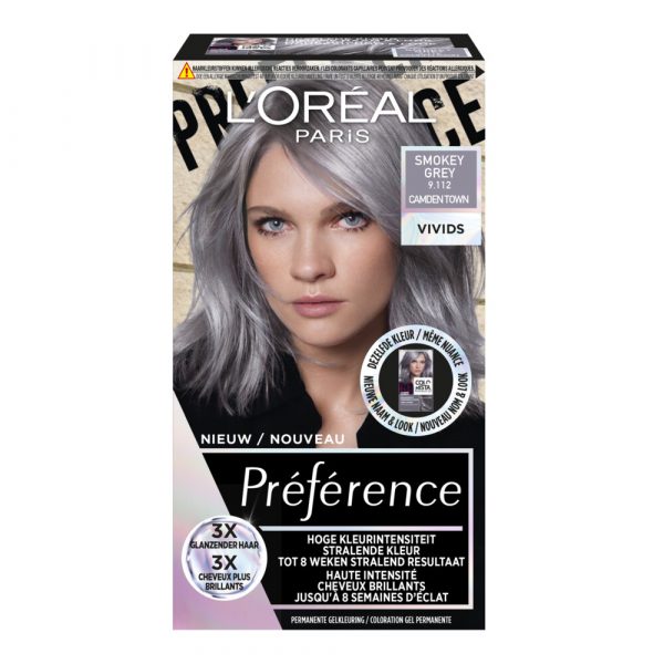 L'Oréal Preference Vivids Haarkleuring 9.112 Smokey Grey