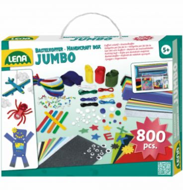 Lena Creatief Jumbo Knutselkoffer Blauw 800 onderdelen