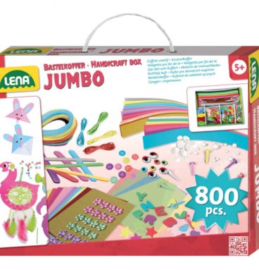 Lena Creatief Knutselkoffer Jumbo Roze 800 Onderdelen