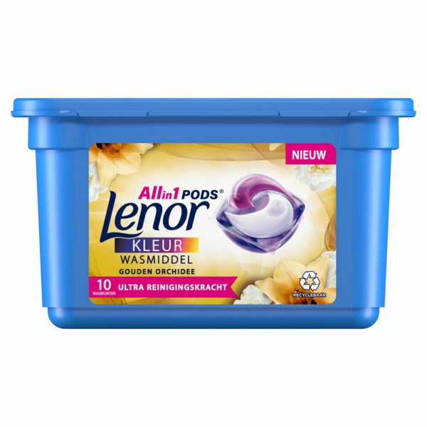 6x Lenor Wasmiddel All-in-1 Pods Gouden Orchidee 10 stuks