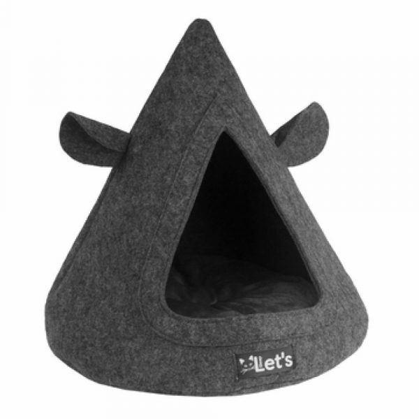 Let's Sleep Pet Cave TeePee Antraciet 50 x 45 cm