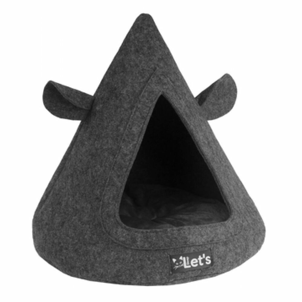 Let's Sleep Pet Cave TeePee Antraciet 50 x 45 cm