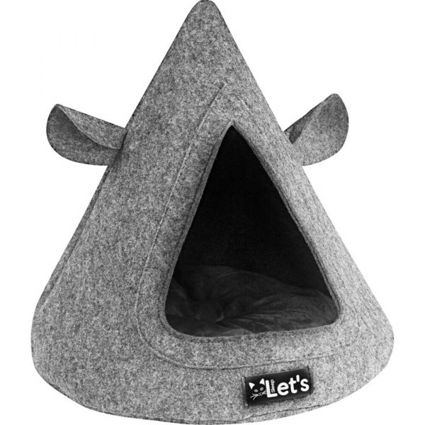 Let's Sleep Pet Cave TeePee Grijs 50 x 45 cm