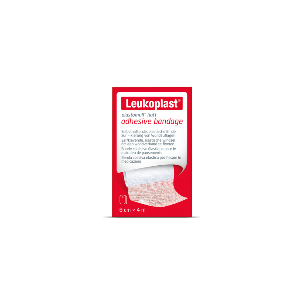 3x Leukoplast Elastomull® haft Fixatiewindsel 4 m x 8 cm