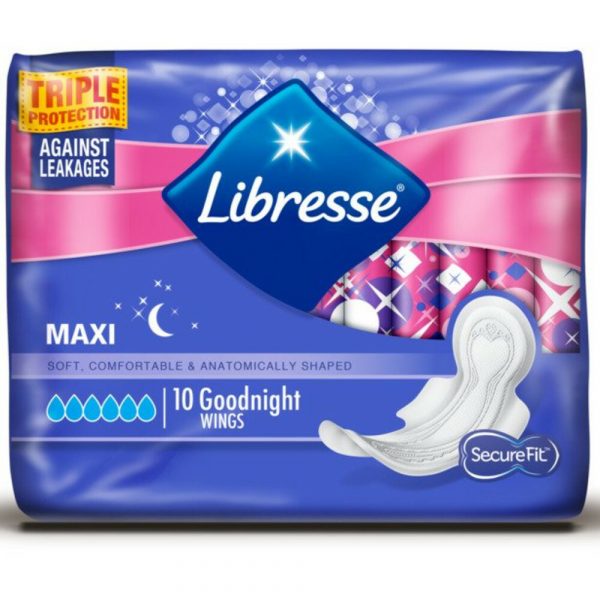 Libresse Maandverband Maxi Goodnight Wing 10 stuks