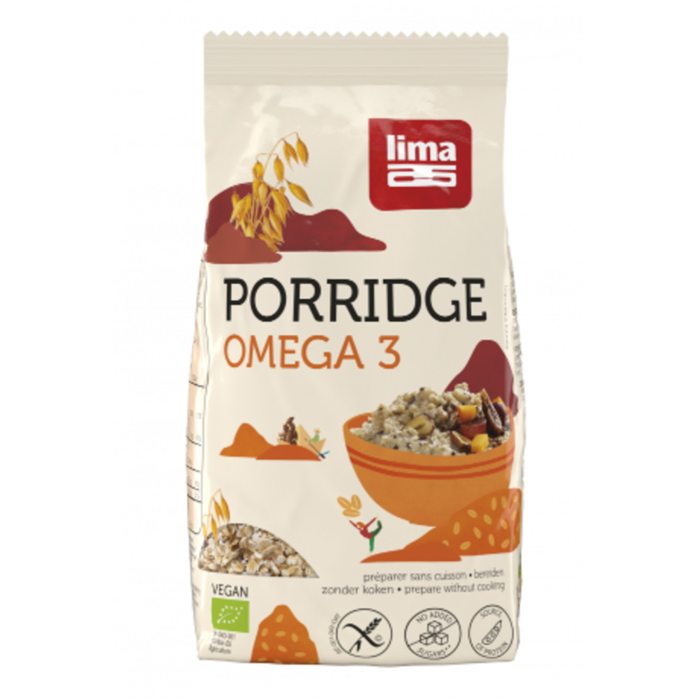 3x Lima Porridge Omega-3 Havermout 350 gram