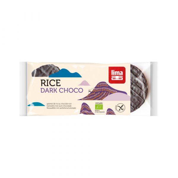 3x Lima Rijstwafel Pure Chocolade 100 gr