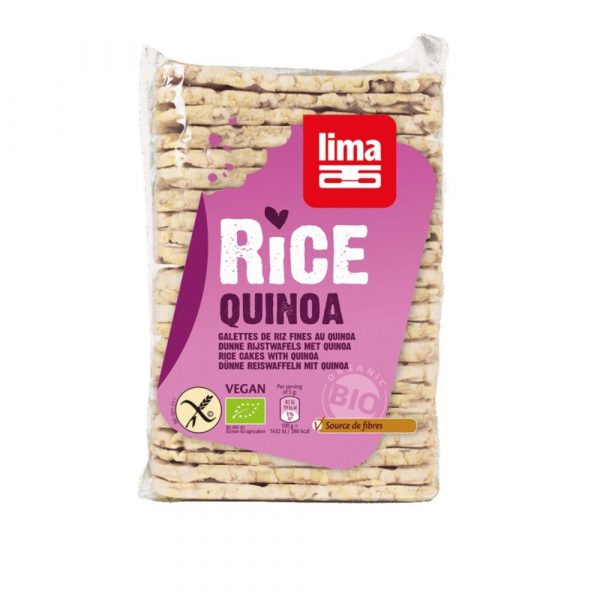 3x Lima Rijstwafels Quinoa Dunbio 130 gr