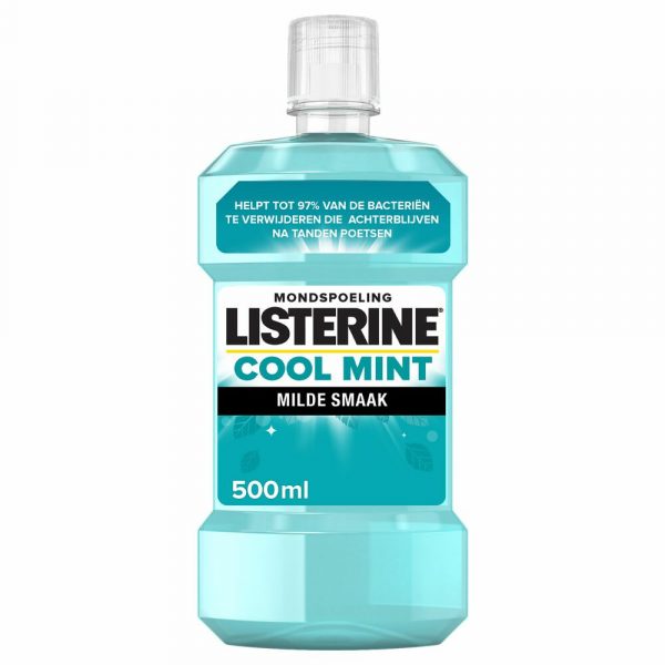 3x Listerine Mondwater Coolmint Mild 500 ml