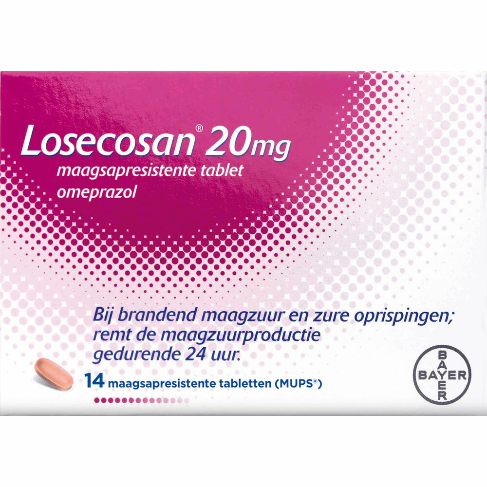 Losecosan Bij Brandend Maagzuur 20 mg 14 tabletten