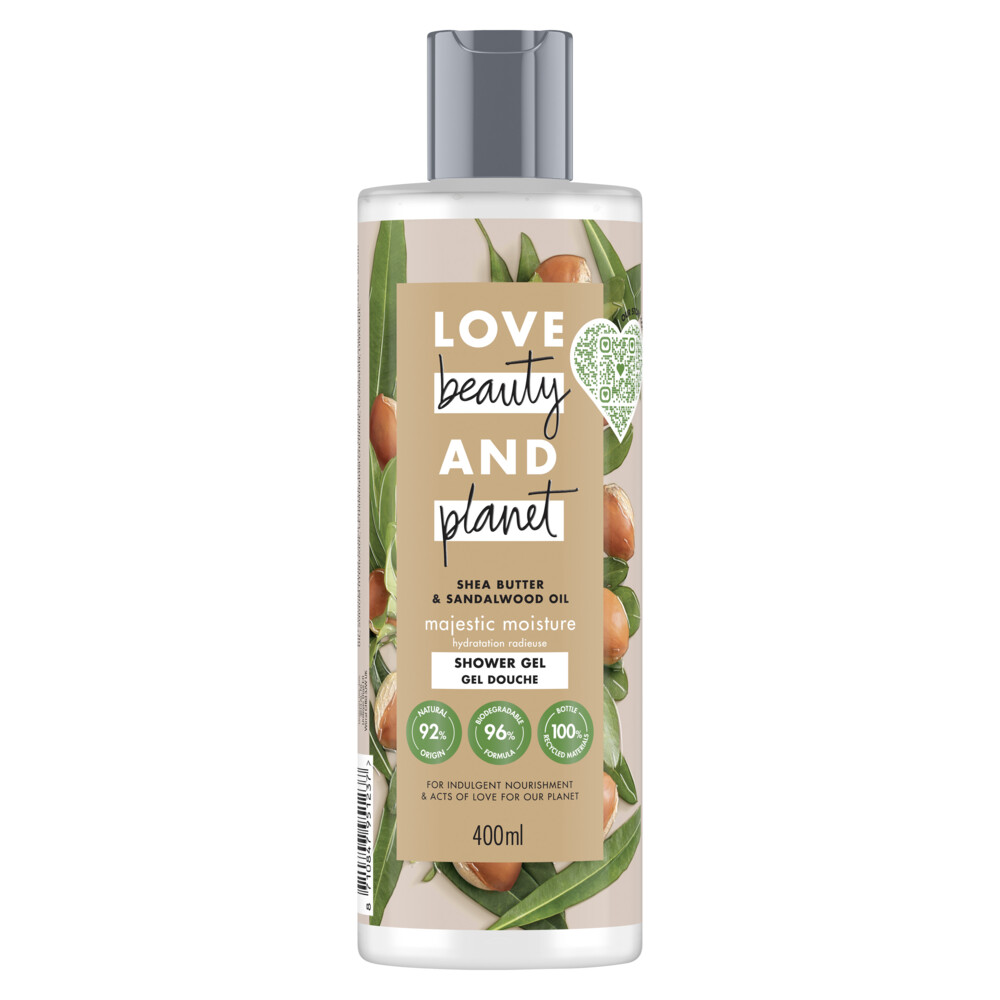 6x Love Beauty and Planet Showergel Majestic Moisture 400 ml