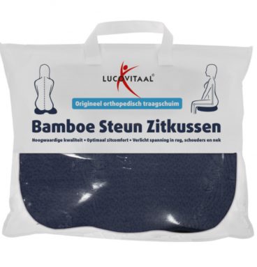 Lucovitaal Bamboe Steun Zitkussen Blauw