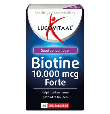 3x Lucovitaal Biotine 10.000 mcg Forte 60 zuigtabletten