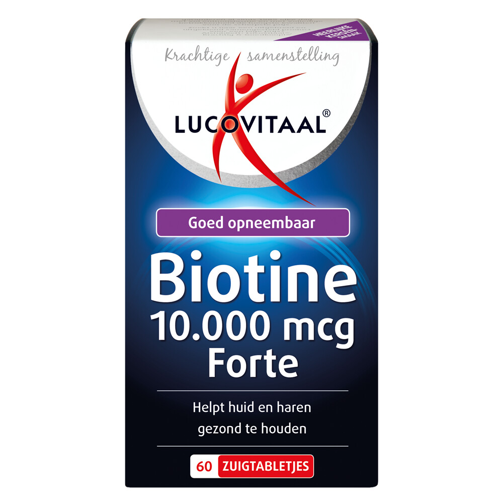 3x Lucovitaal Biotine 10.000 mcg Forte 60 zuigtabletten