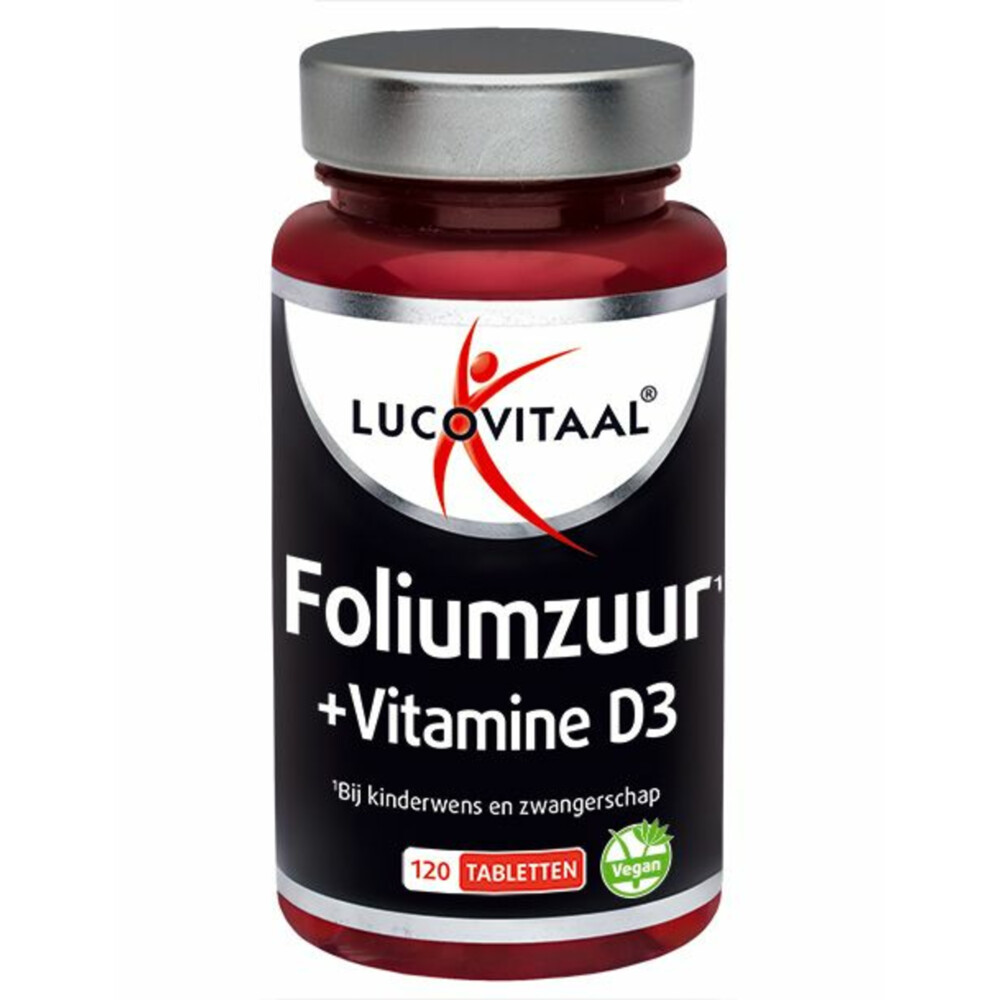 Lucovitaal Foliumzuur + Vitamine D3 120 tabletten