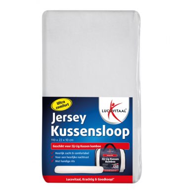 Lucovitaal Jersey Zij-lig Kussensloop 110x22x10cm