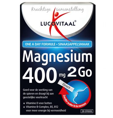 3x Lucovitaal Magnesium 400mg 2Go 20 sachets