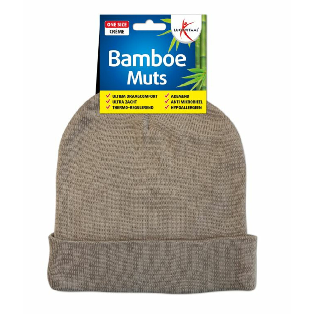 Lucovitaal Muts Bamboe Beige