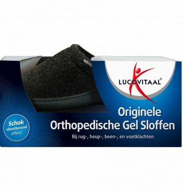 3x Lucovitaal Orthopedische Gel Sloffen Zwart 42-43 1 paar