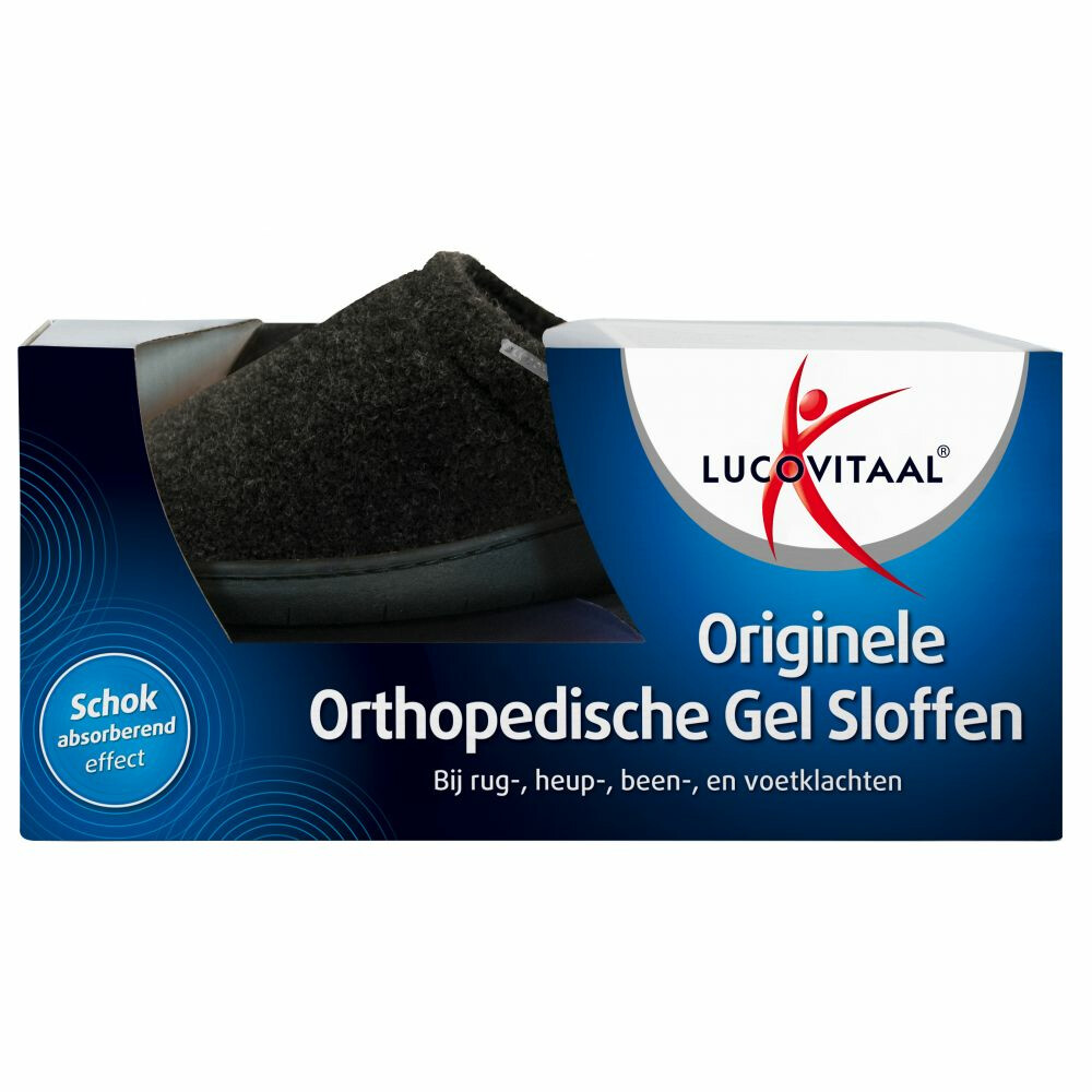 3x Lucovitaal Orthopedische Gel Sloffen Zwart 42-43 1 paar