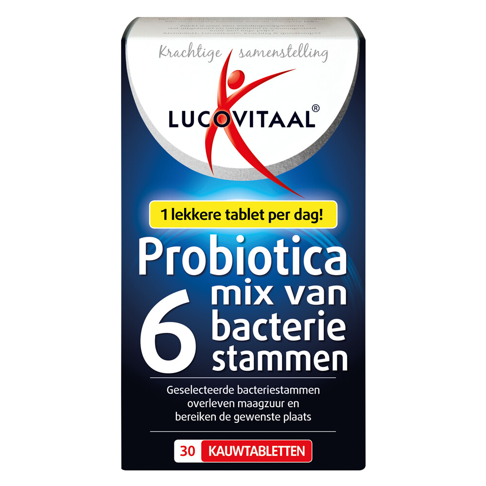 3x Lucovitaal Probiotica Mix van Bacteriën 30 kauwtabletten