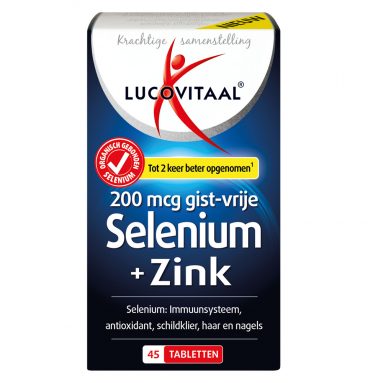 3x Lucovitaal Selenium&Zink 200 mcg Gistvrij 45 tabletten