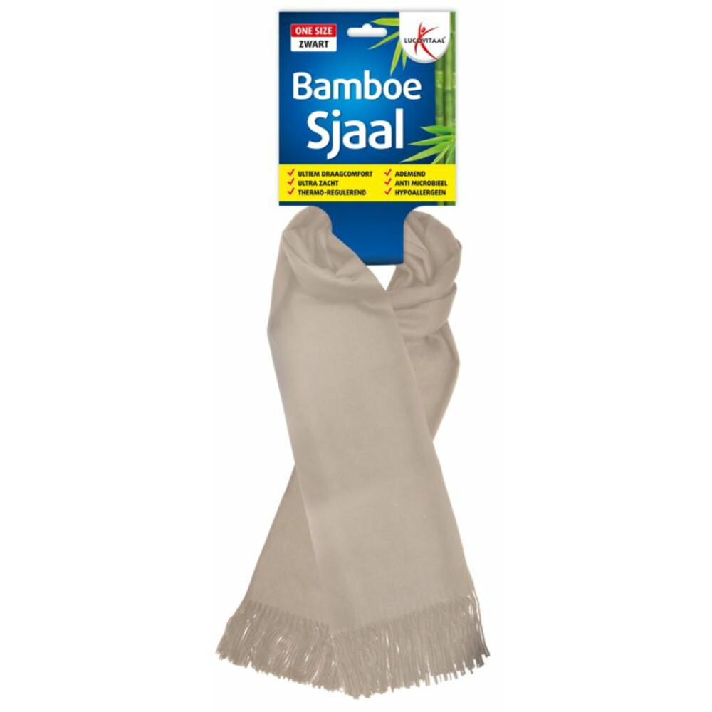 Lucovitaal Sjaal Bamboe Beige