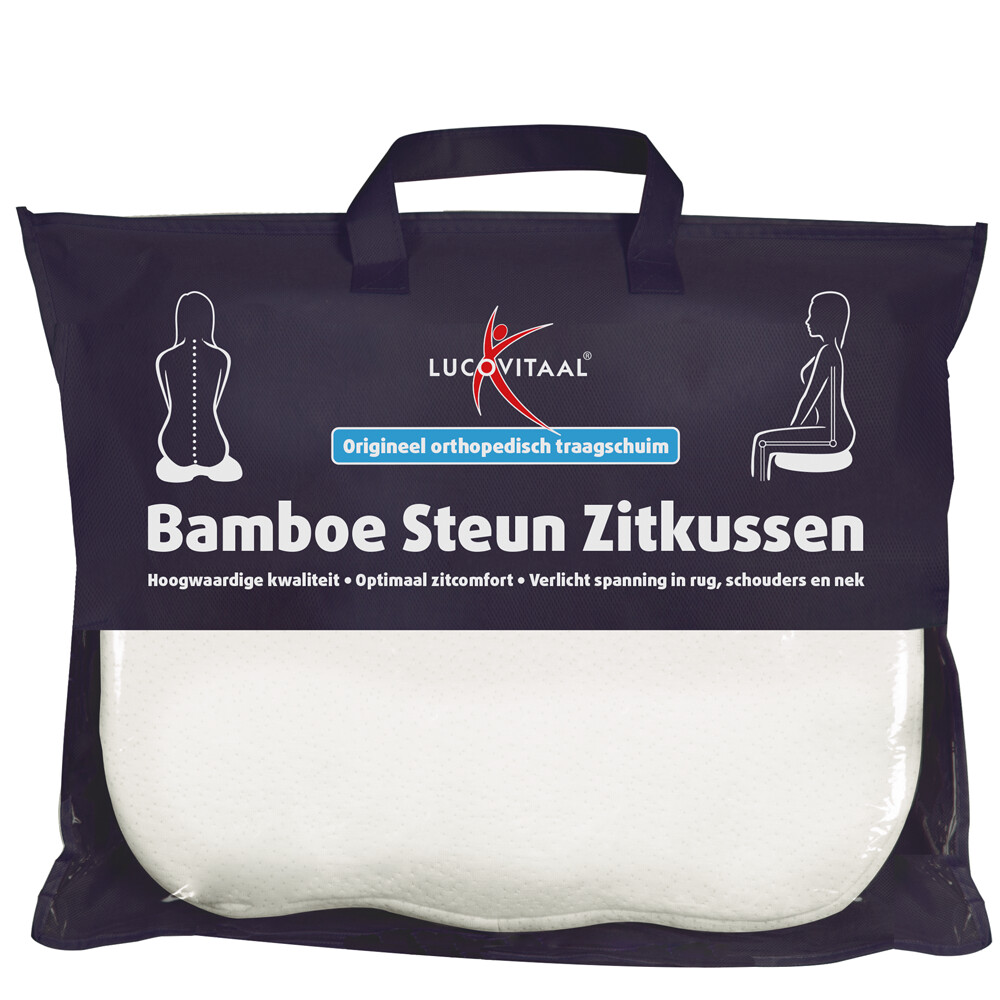 2x Lucovitaal Steun Zitkussen Bamboe