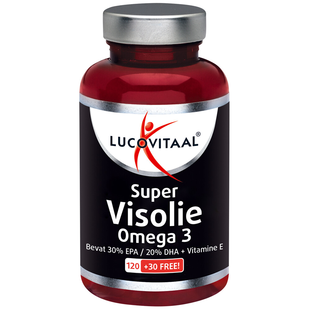 3x Lucovitaal Super Visolie Omega 3 150 capsules