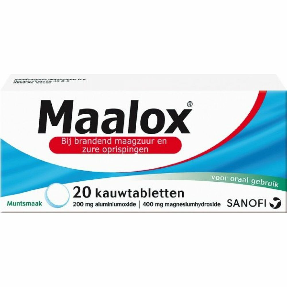 Maalox Kauwtabletten 20 kauwtabletten