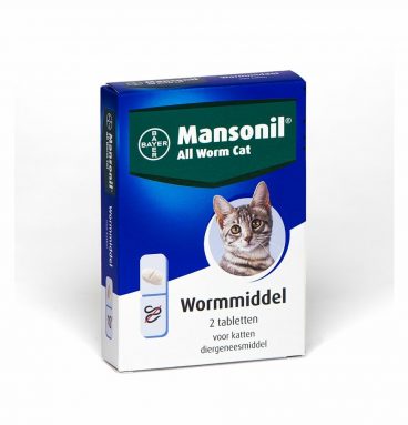 Mansonil All Worm Ontworming Tabletten Kat vanaf 4 kg 2 tabletten