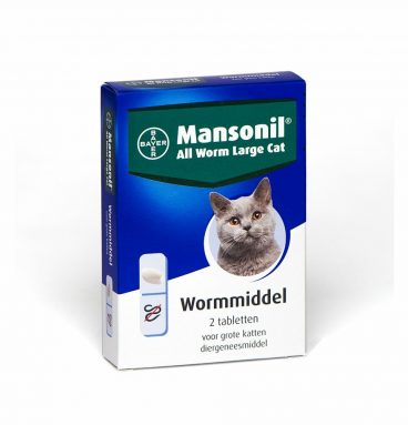 Mansonil All Worm Ontworming Tabletten Kat vanaf 6 kg 2 tabletten