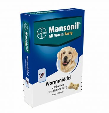 Mansonil All Worm Tasty Ontworming Tabletten Hond vanaf 2