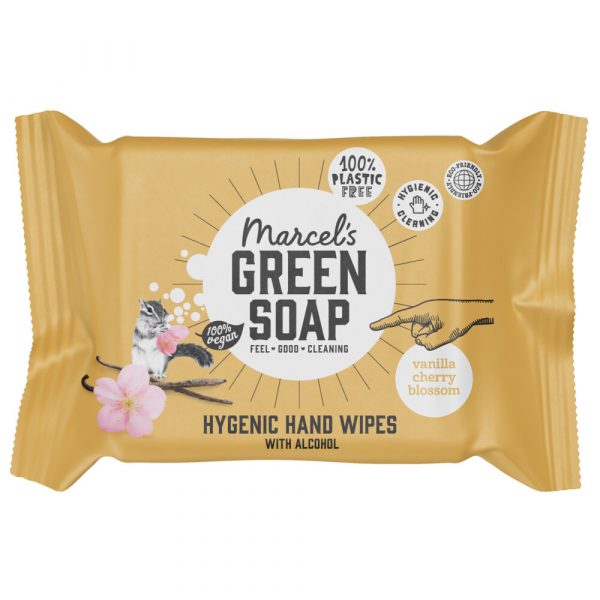 Marcel's Green Soap Hand doekjes Vanille en Kersenbloesem 15 stuks