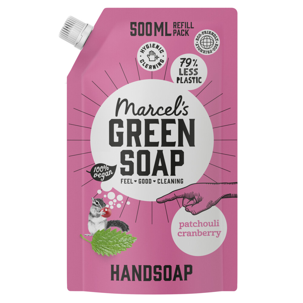 Marcel's Green Soap Handzeep Patchouli&Cranberry Navul Stazak 500 ml