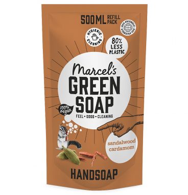 Marcel's Green Soap Handzeep Sandelhout&Kardemon Navul Stazak 500 ml