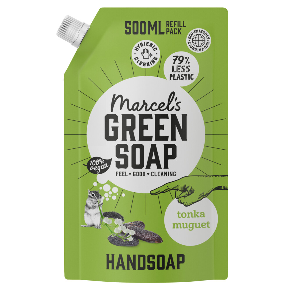 6x Marcel's Green Soap Handzeep Tonka&Muguet Navul Stazak 500 ml