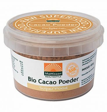 3x Mattisson Biologische Cacao Poeder 100 gram