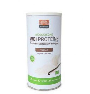 6x Mattisson Wei Proteine Vanille 75% Bio 450 gr