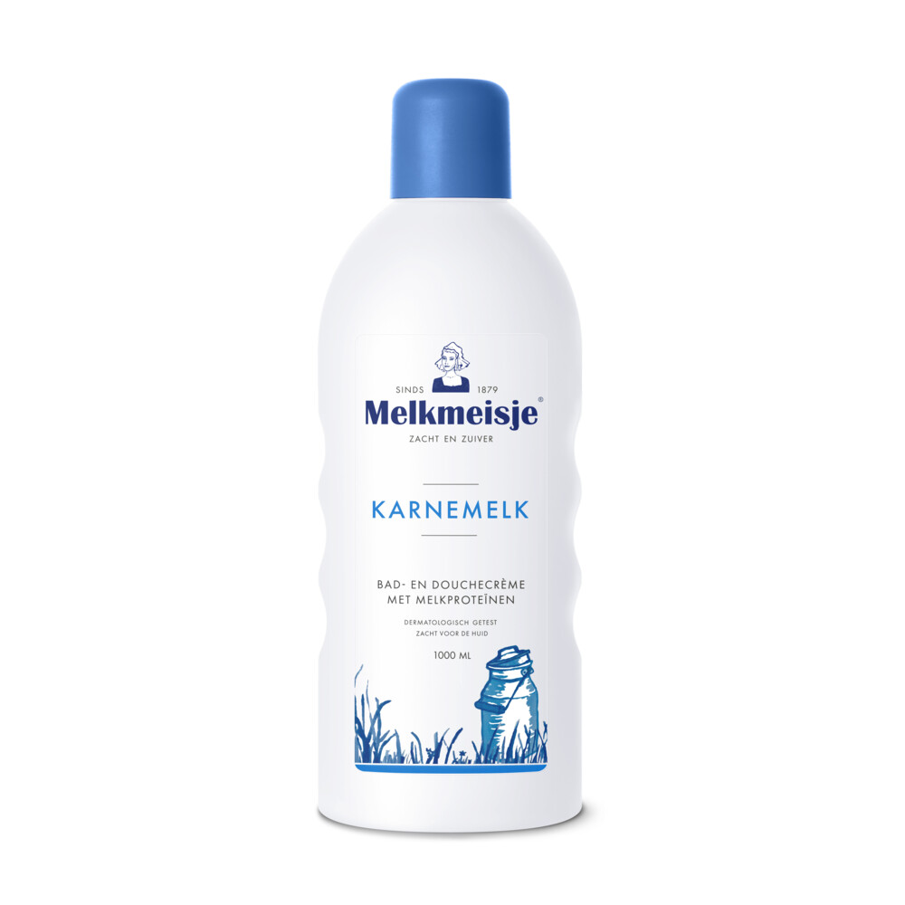 4x Melkmeisje Bad en Douche Creme Karnemelk 1000 ml