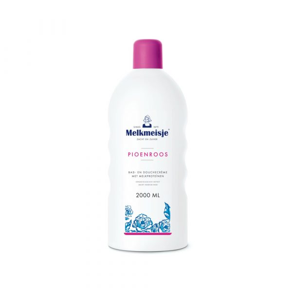 4x Melkmeisje Bad en Douche Creme Pioenroos 2000 ml